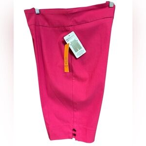 Ruby Rd. Azalea Pink Slimming Contour Waistband Rayon Blend Shorts NWT S12